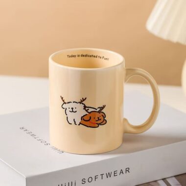 Cute cartoon ceramic cups & mugs crockery for home