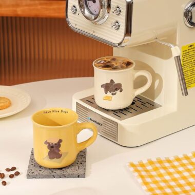 Cute dog cartoon ceramic cups & mugs crockery