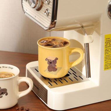 Cute dog cartoon ceramic cups & mugs crockery