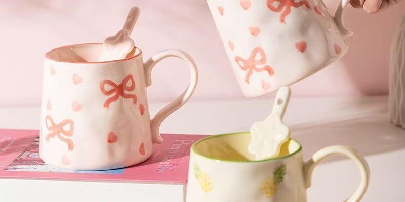 Cute hand-painted ceramic milk coffee mugs crockery