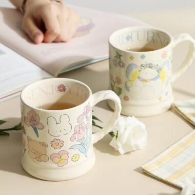 Cute large-capacity home ceramic mugs crockery