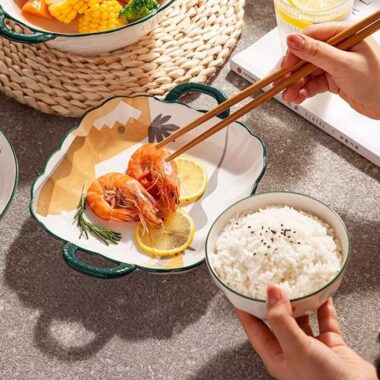 Elegant European-style ceramic dinner sets crockery for home