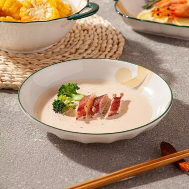Elegant European-style ceramic dinner sets crockery for home