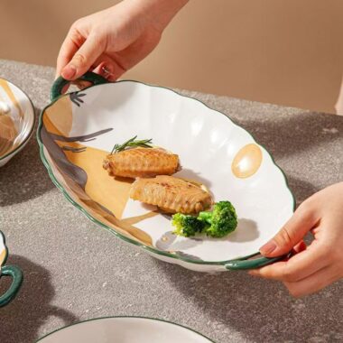 Elegant European-style ceramic dinner sets crockery for home