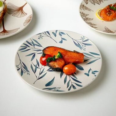Elegant floral ceramic plates and dishes crockery