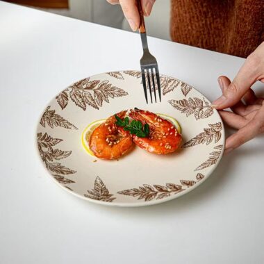 Elegant floral ceramic plates and dishes crockery