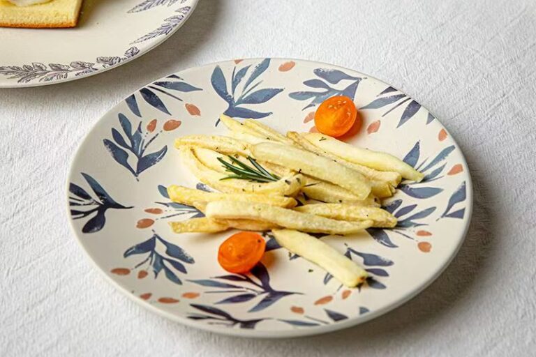 Elegant floral ceramic plates and dishes crockery