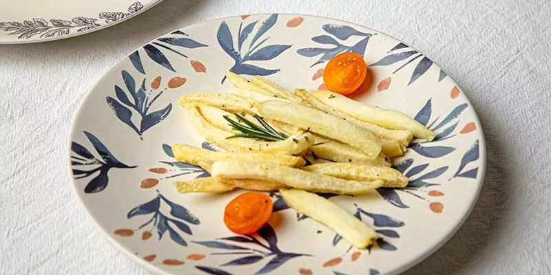 Elegant floral ceramic plates and dishes crockery