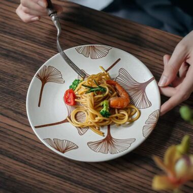 Elegant floral ceramic plates and dishes crockery