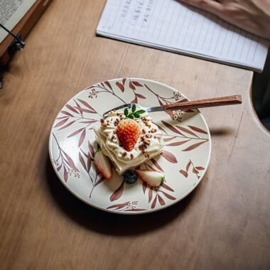 Elegant floral ceramic plates and dishes crockery