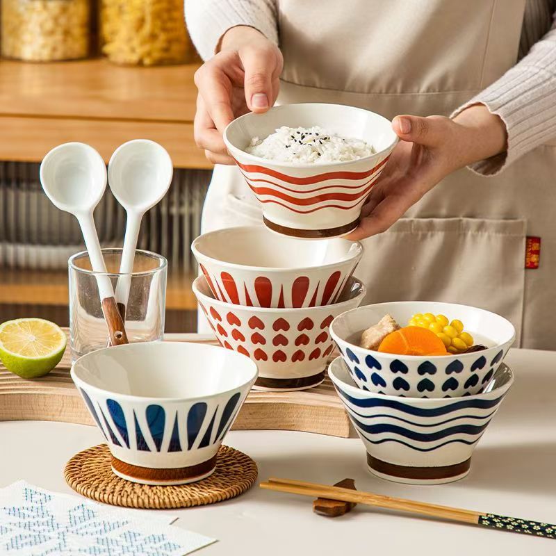 Elegant elevated footed ceramic bowls crockery for home