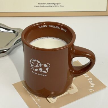 Korean-style frosted puppy ceramic coffee mugs crockery