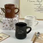 Korean-style frosted puppy ceramic coffee mugs crockery