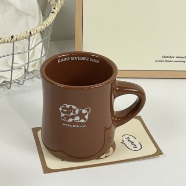 Korean-style frosted puppy ceramic coffee mugs crockery