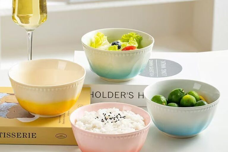 Gradient underglaze ceramic bowls crockery for home use