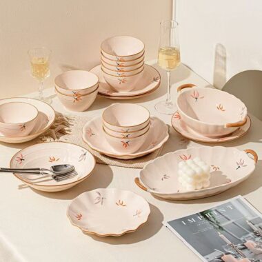 High-aesthetic underglaze crockery dinner sets for home