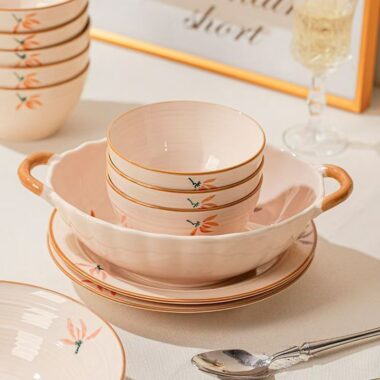 High-aesthetic underglaze crockery dinner sets for home