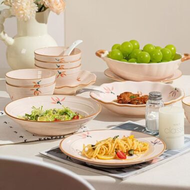 High-aesthetic underglaze crockery dinner sets for home