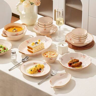 High-aesthetic underglaze crockery dinner sets for home