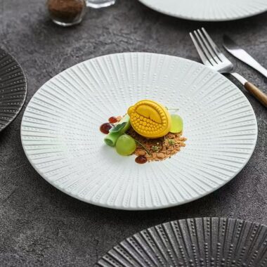 Irregular luxury French ceramic plates & dishes crockery