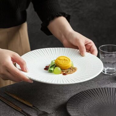 Irregular luxury French ceramic plates & dishes crockery
