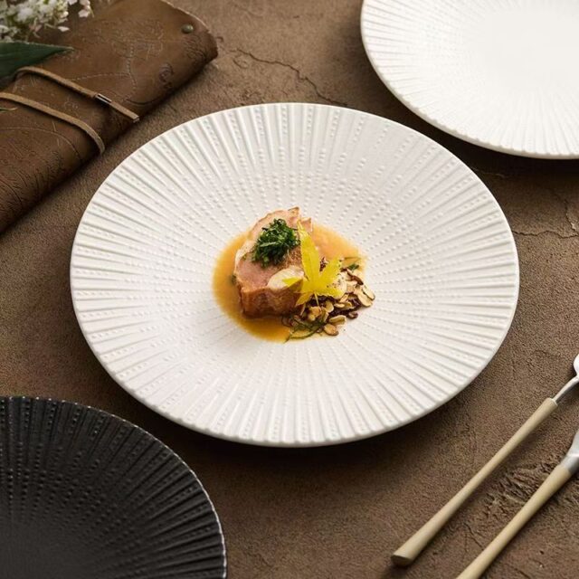 Irregular luxury French ceramic plates & dishes crockery