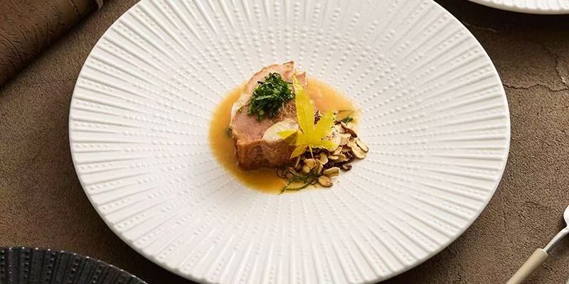 Irregular luxury French ceramic plates & dishes crockery