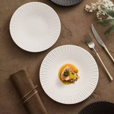 Irregular luxury French ceramic plates & dishes crockery