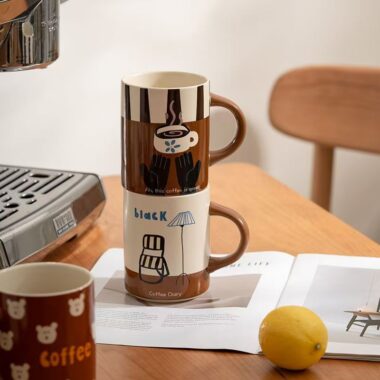 Large ceramic breakfast milk coffee cups & mugs crockery