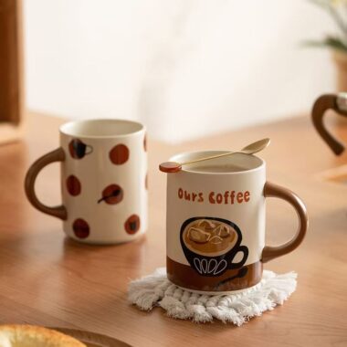 Large ceramic breakfast milk coffee cups & mugs crockery