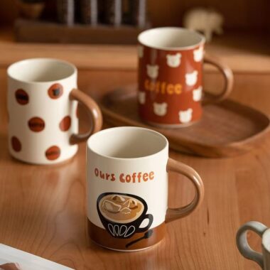 Large ceramic breakfast milk coffee cups & mugs crockery