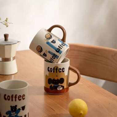 Large ceramic breakfast milk coffee cups & mugs crockery