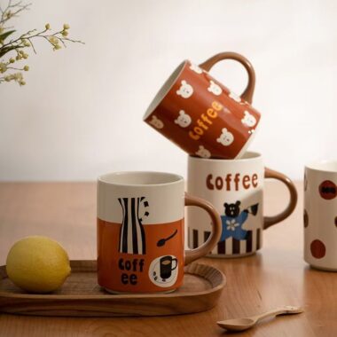 Large ceramic breakfast milk coffee cups & mugs crockery