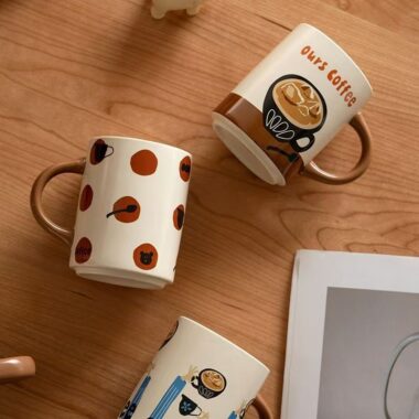 Large ceramic breakfast milk coffee cups & mugs crockery