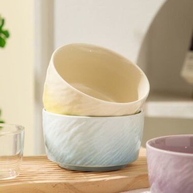 Cream-style luxury ceramic bowls crockery for home dining