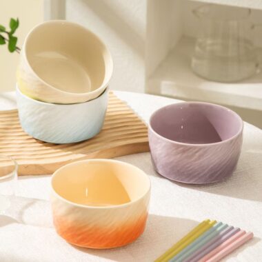 Cream-style luxury ceramic bowls crockery for home dining