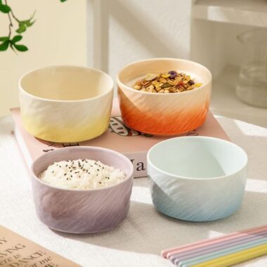 Cream-style luxury ceramic bowls crockery for home dining