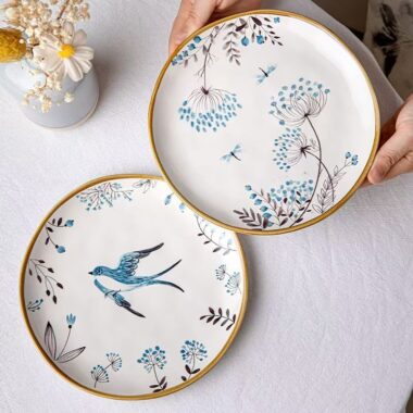 Luxury ceramic plates and dishes crockery for home