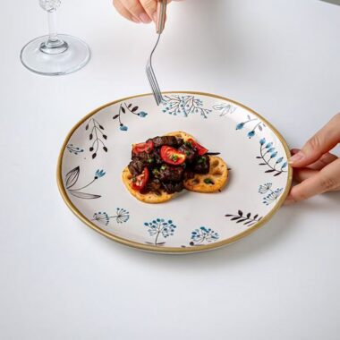 Luxury ceramic plates and dishes crockery for home