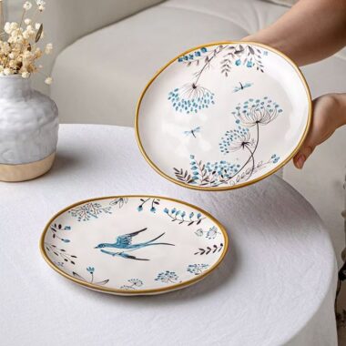 Luxury ceramic plates and dishes crockery for home