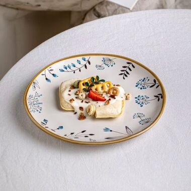 Luxury ceramic plates and dishes crockery for home