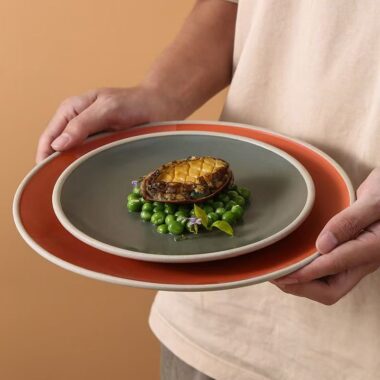 Matte ceramic steak pasta salad plates & dishes crockery