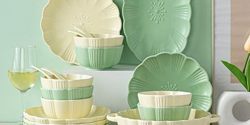 Nordic minimalist ceramic dinner sets crockery for home
