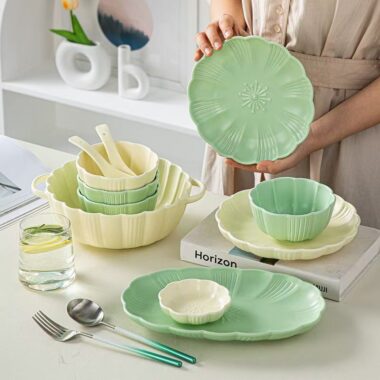 Nordic minimalist ceramic dinner sets crockery for home