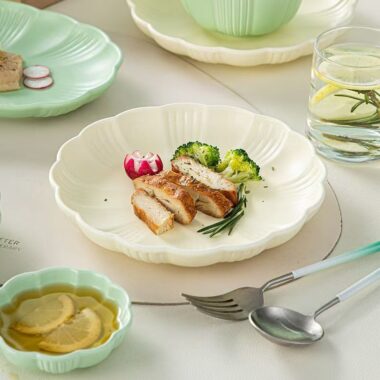 Nordic minimalist ceramic dinner sets crockery for home