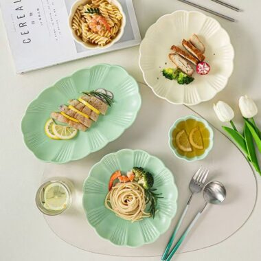 Nordic minimalist ceramic dinner sets crockery for home