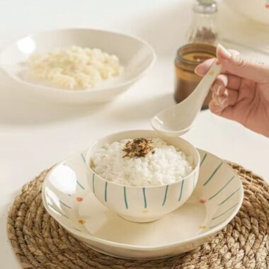 Colorful under-glaze porcelain crockery dinner sets for homes