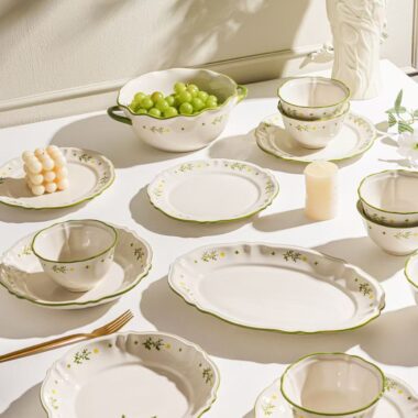 Premium underglaze ceramic dinner sets crockery for home