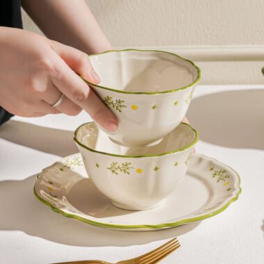 Premium underglaze ceramic dinner sets crockery for home