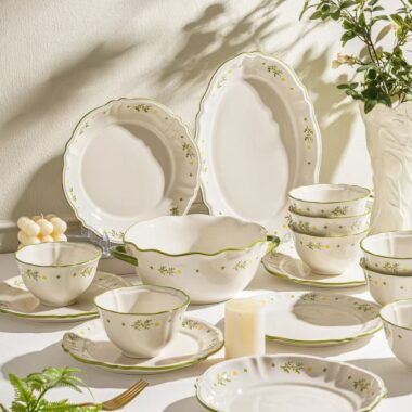 Premium underglaze ceramic dinner sets crockery for home